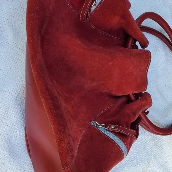 Cole‎ Haan gathered  suede satchel - Picture 9 of 11